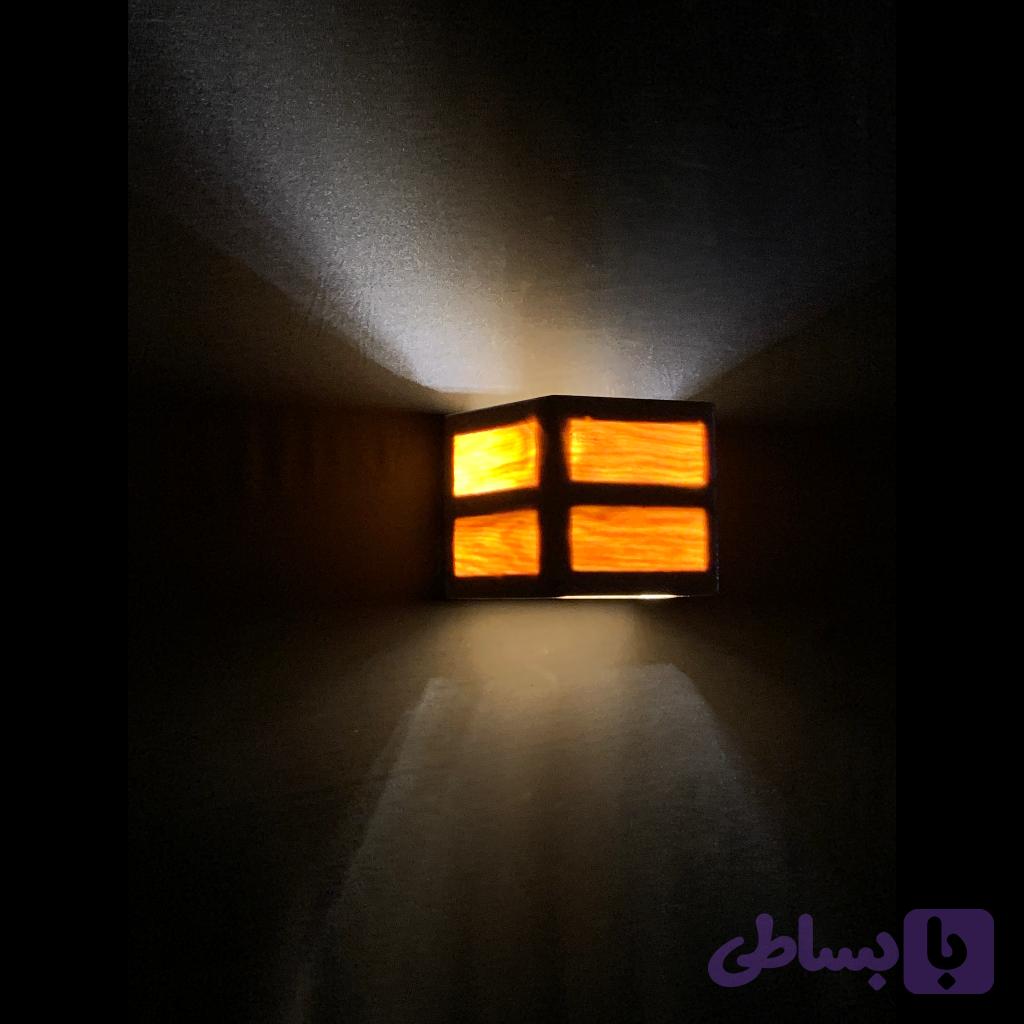 چراغ دیواری چوبی تارا — تصویر 1