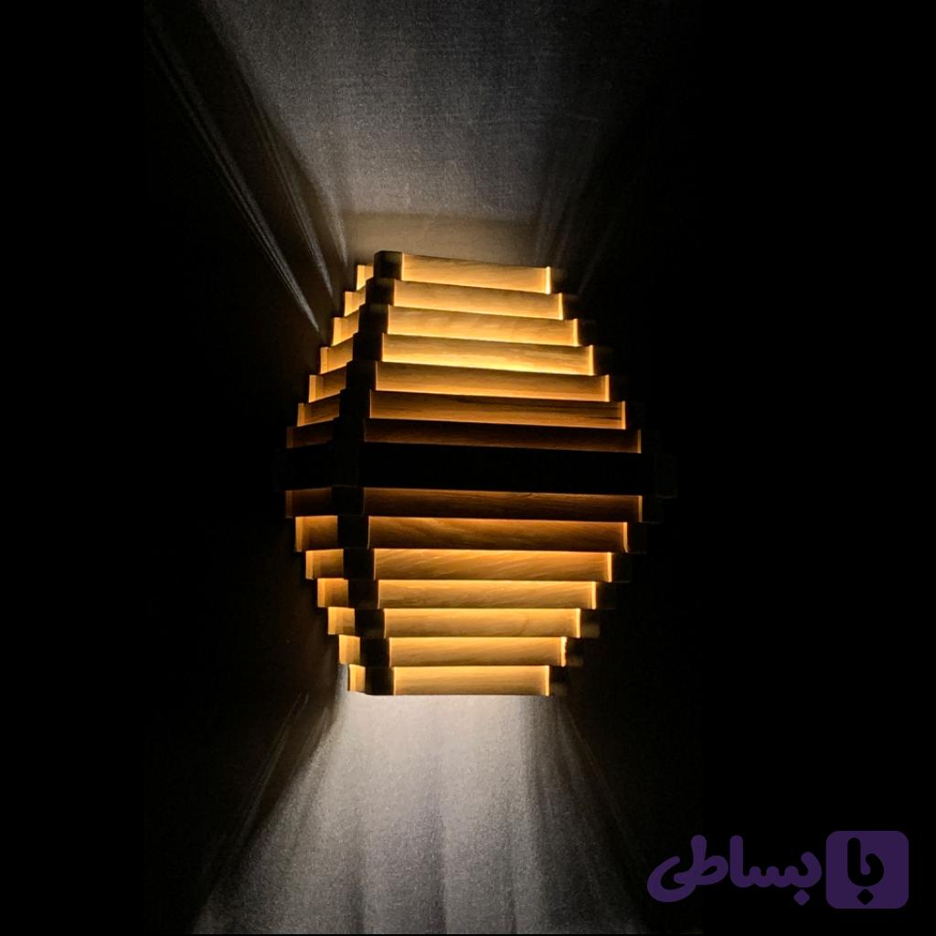 چراغ دیواری چوبی اِلارا — تصویر 1