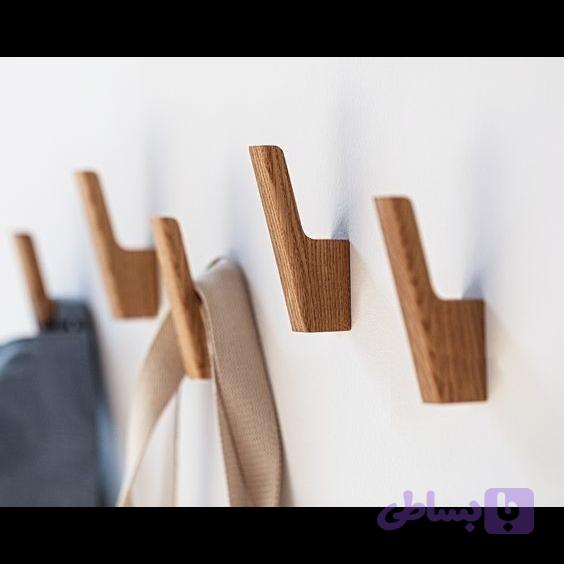 رخت آویز چوبی دیواری بال — تصویر 1