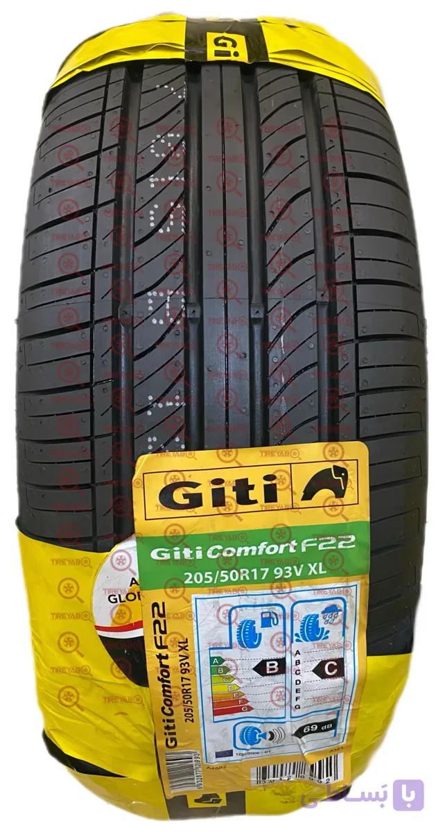 لاستیک جی تی سایز 225/55R17 مدل F22_2024 — تصویر 1