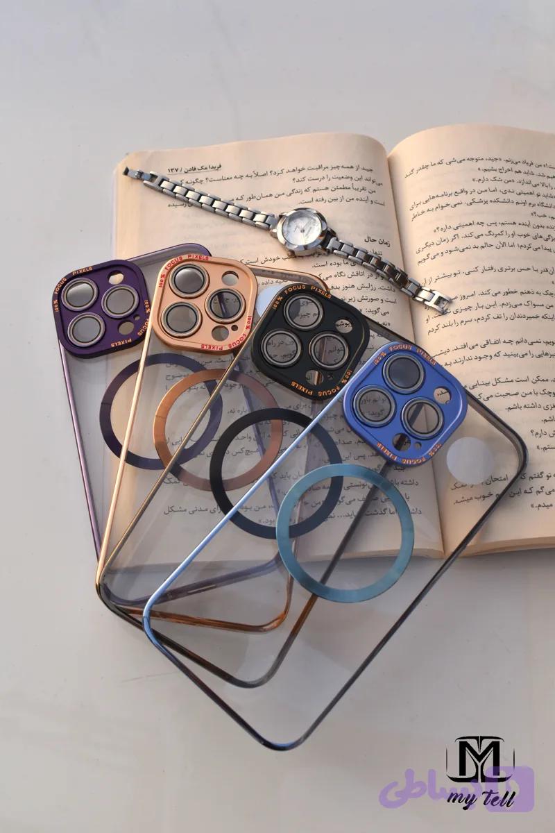 کاور شفاف Q Series مدل Magnetic همراه با محافظ لنز مناسب برای گوشی موبایل iphon 12