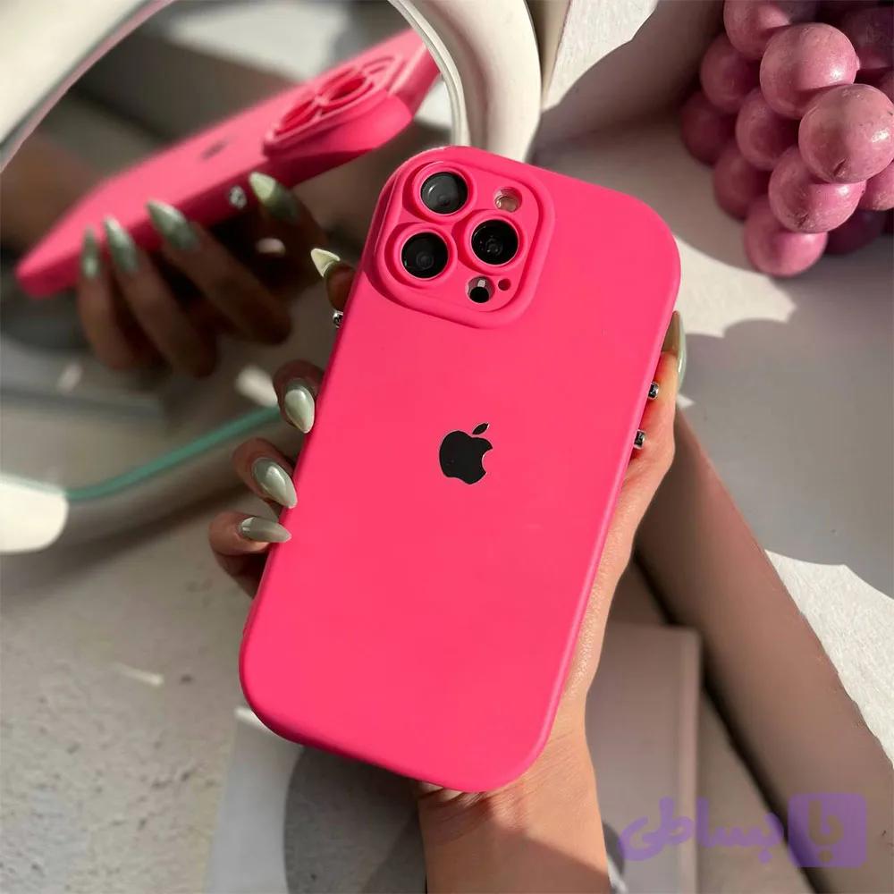 قاب سیلیکونی اورجینال آیفون 14pro با محافظ لنز