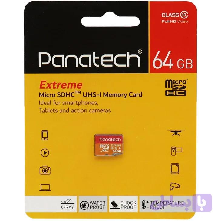 رم میکرو 64 گیگ پاناتک Panatech Extreme U3 C10 بدون خشاب