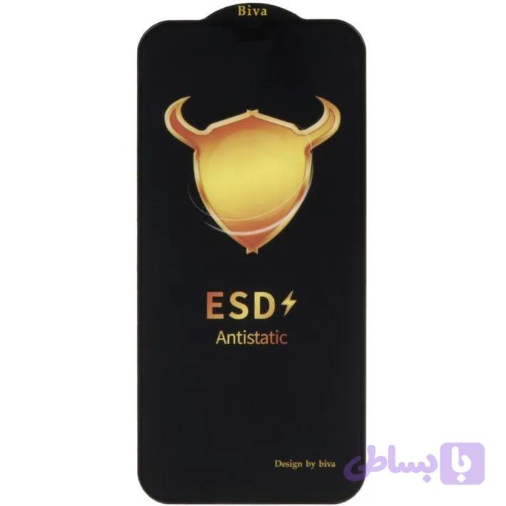گلس گوشی سامسونگ شیشه ای Biva آنتی استاتیک Full Cover ESD اورجینال برای گوشیA72