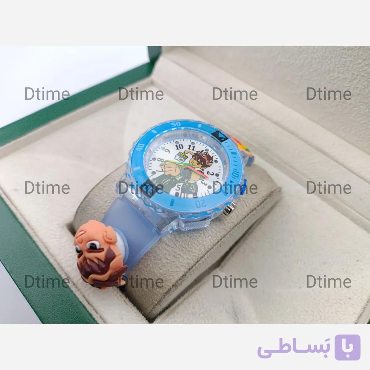 ساعت مچی بچگانه بن تن اسپینردار چراغدار رنگ آبی