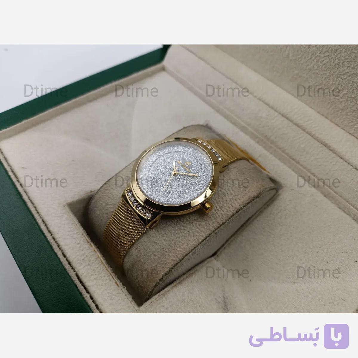 ساعت مچی زنانه بلیزر مدل 3402 با بند حصیری و صفحه سفید