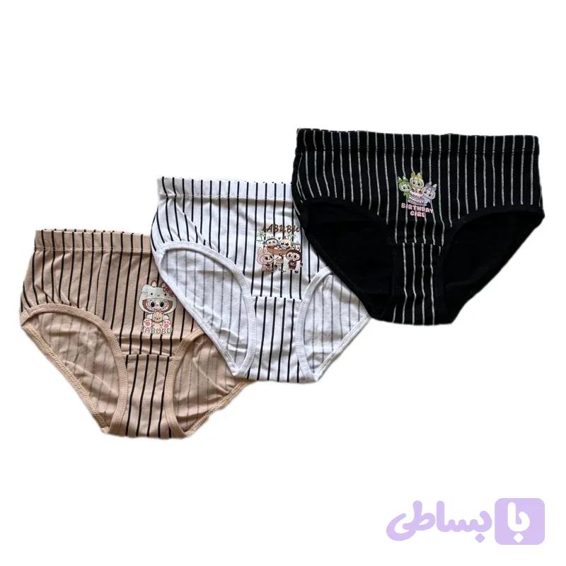 شورت زنانه اسلیپ طرح راه‌ دار لبوبو نوین — تصویر 1