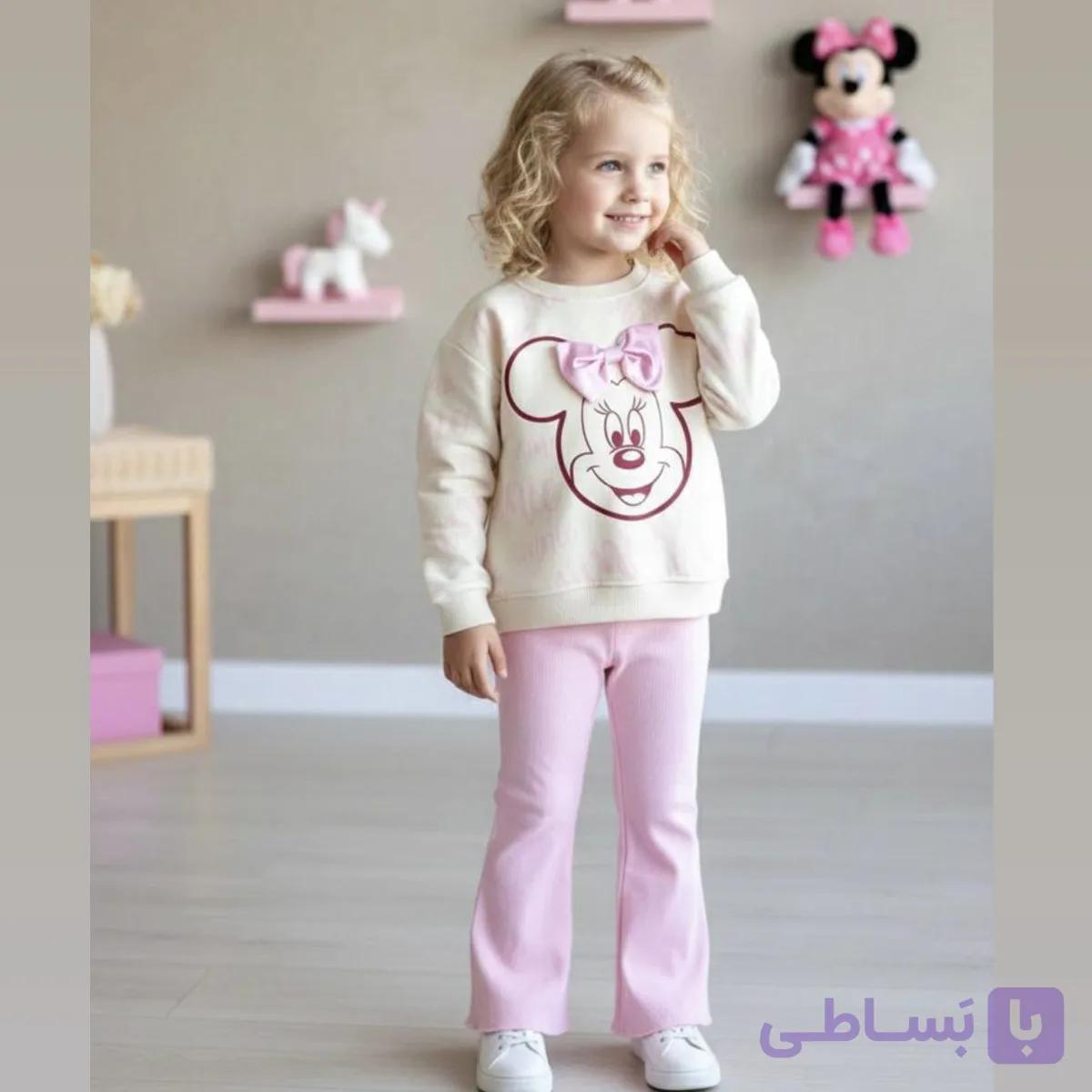 ست دورس و شلوار دخترانه بچگانه ترک طرح مینی موس — تصویر 1