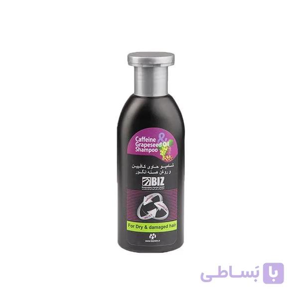 شامپو کافئین روغن هسته انگور بیز 300 میل — تصویر 1