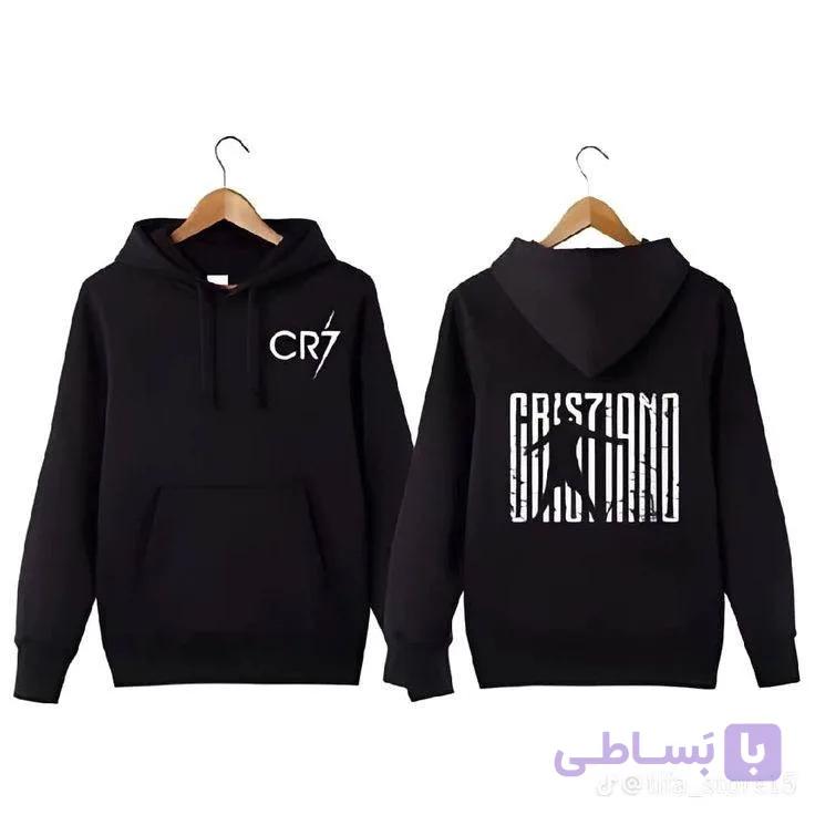 هودی مردانه طرح رونالدو مشکی کیفیت عالی
