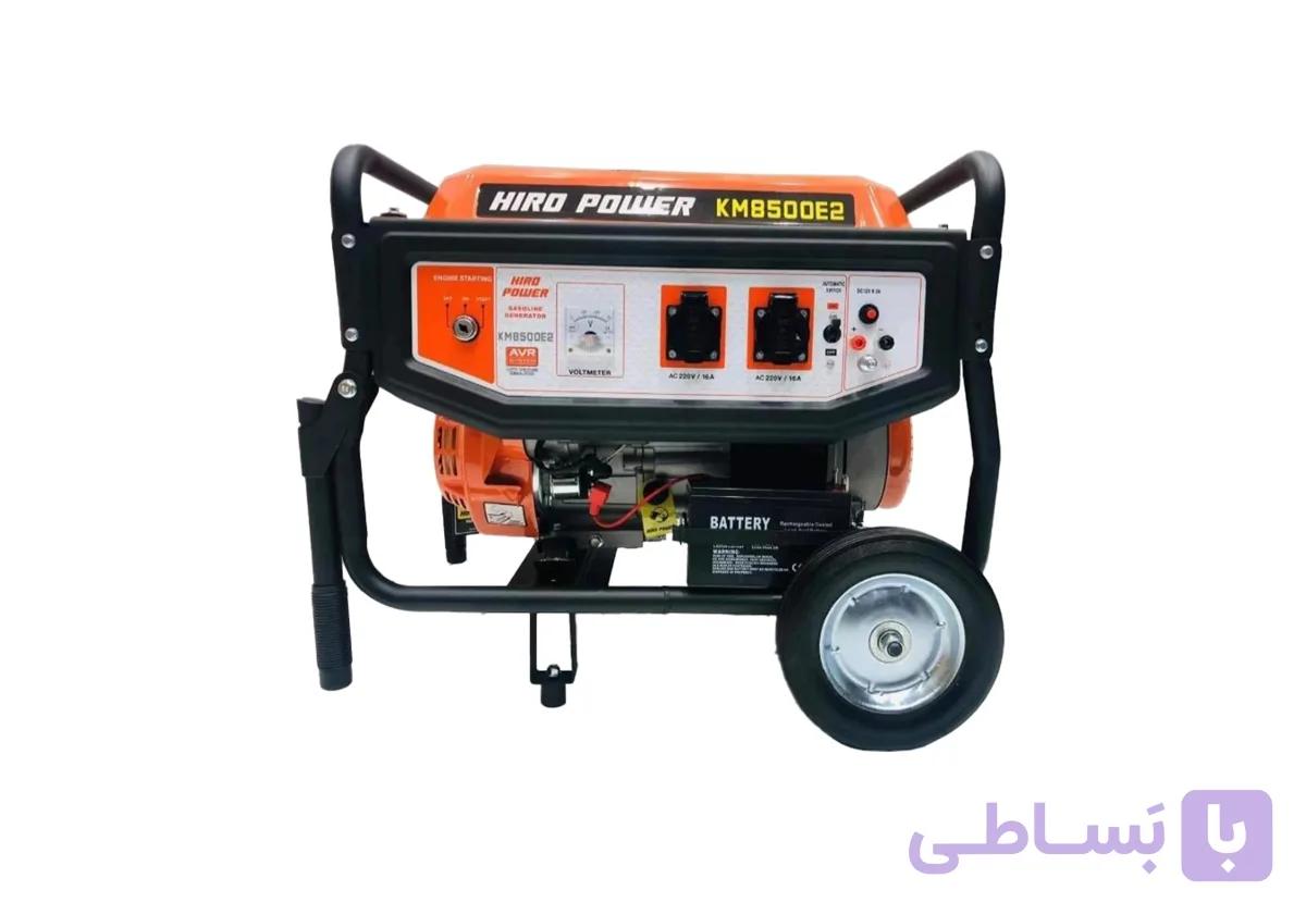 موتور برق بنزینی استارتی تک فاز 3.8 کیلووات هیرو پاور مدل KM8500E2