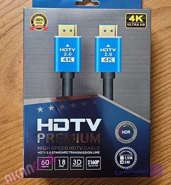 کابل HDMI 4K پریمیوم Premium طول 2 متر — تصویر 1