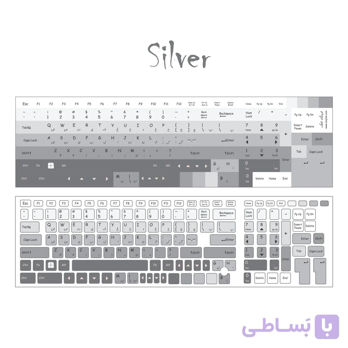 استیکر کیبورد مدل سانست رز-برچسب کیبورد آمبره ضد آب — تصویر 1
