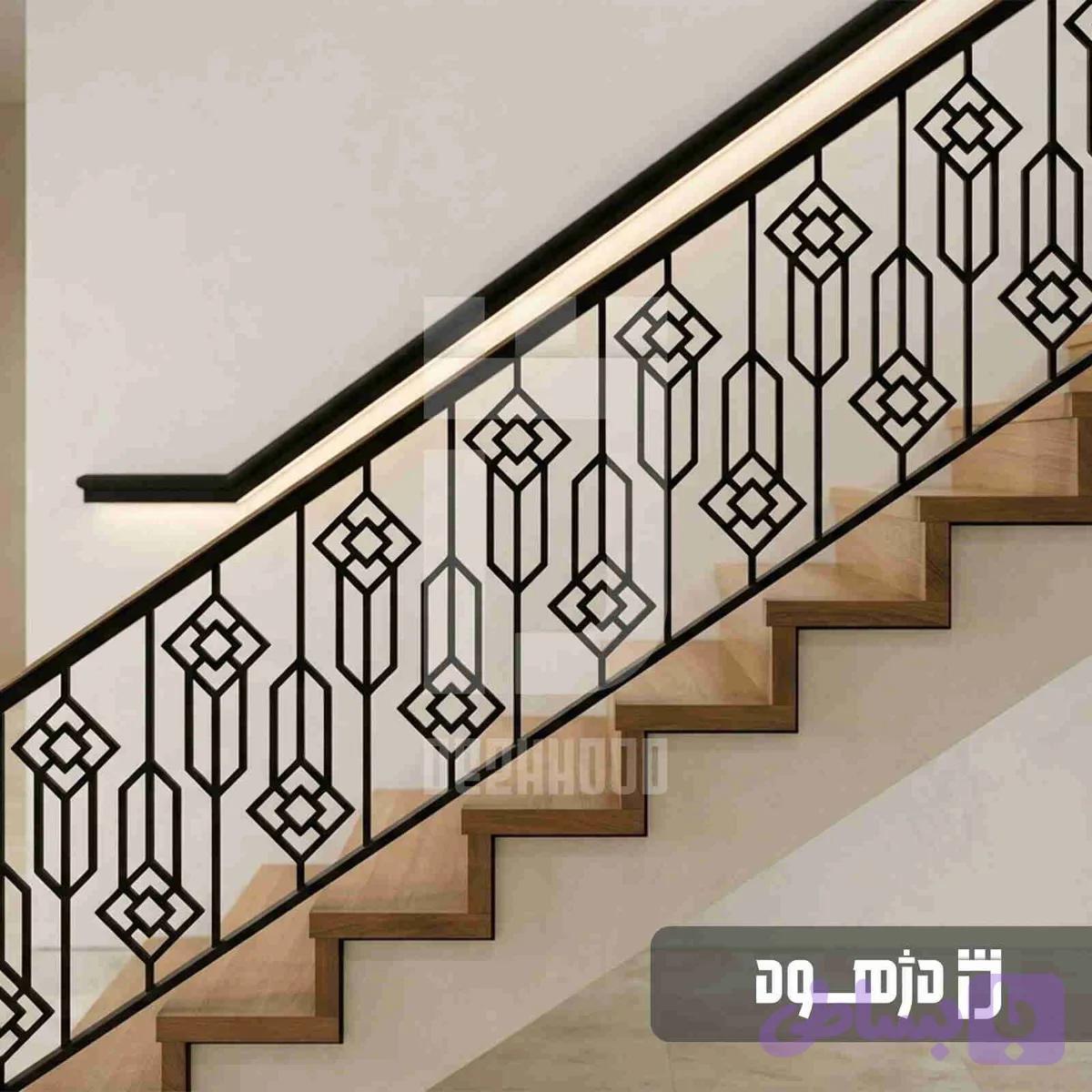 نرده راه پله مدل نگین