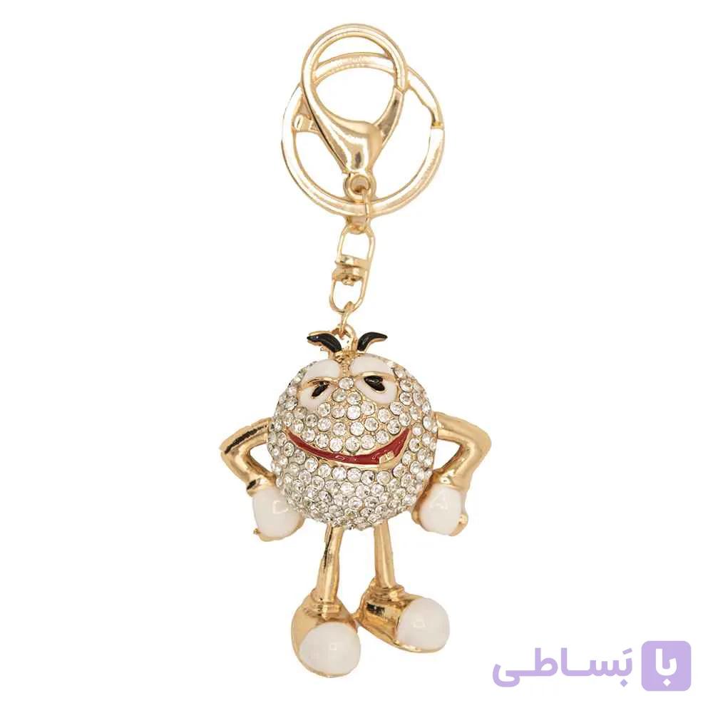 آویز کیف فانتزی زنانه مدل فرشته مرواریدی و قلب نگین دار — تصویر 1