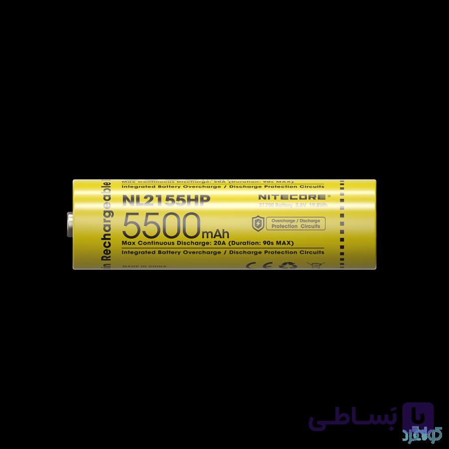 باتری شارژی 21700 با ظرفیت 5500mAh نایت کور | Nitecore NL2155HP