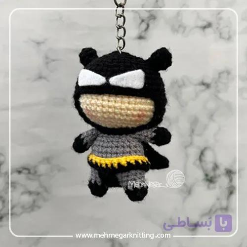 سرکلیدی دستباف میمی | آویز کیف و کلید فانتزی مهرنگار — تصویر 1