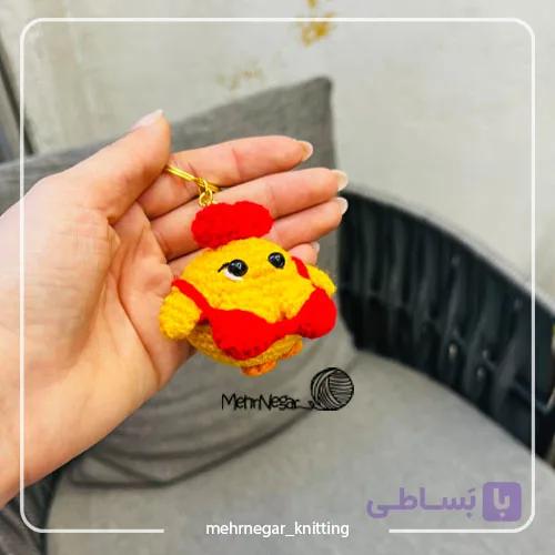 سرکلیدی جوجه میمی‌دار دستباف | مهرنگار — تصویر 1