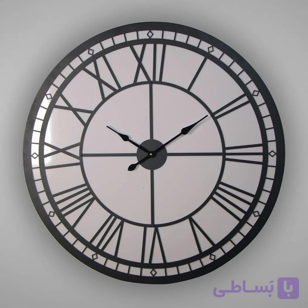 ساعت دیواری مدل یونانی — طراحی کلاسیک + LED با آداپتور + قابل سفارش رنگ و سایز — تصویر 1