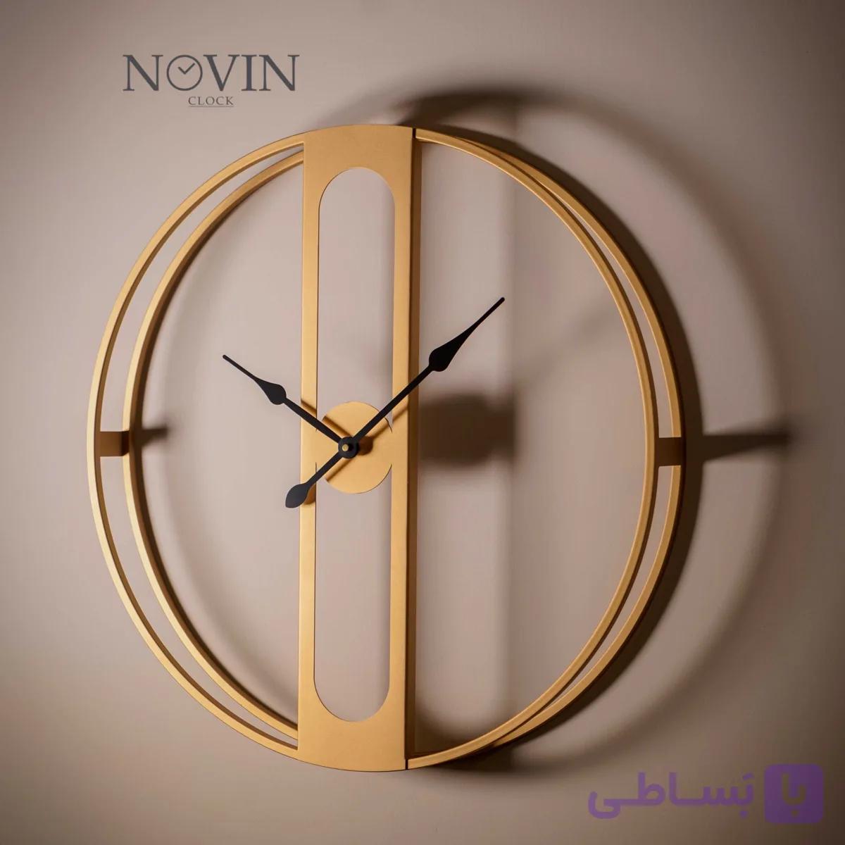 ساعت دیواری مدل توما پلاس (+Toma) — طراحی دو حلقه‌ای + تمام فلز + قابل سفارش رنگ و سایز — تصویر 1
