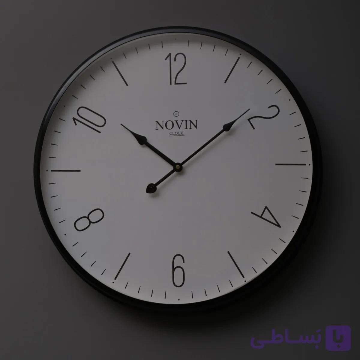 ساعت دیواری مینیمال مدل دنیز — قاب فلزی + شیشه محافظ + قابل سفارش رنگ و سایز — تصویر 1