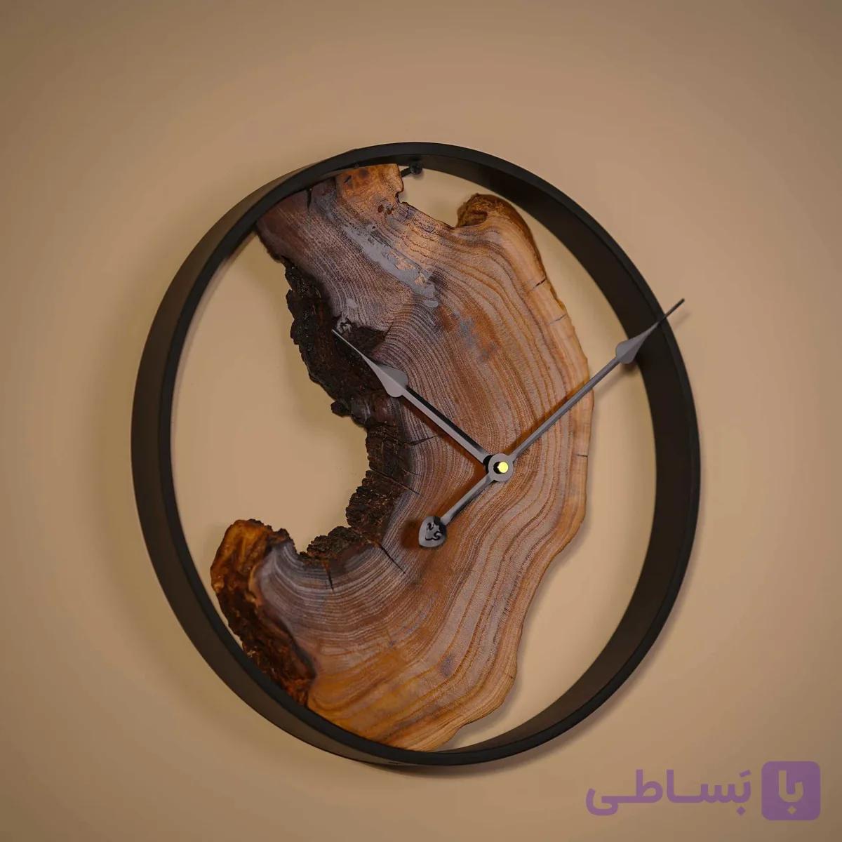ساعت دیواری چوبی مدل سرو کد: 35C_01 — تصویر 1