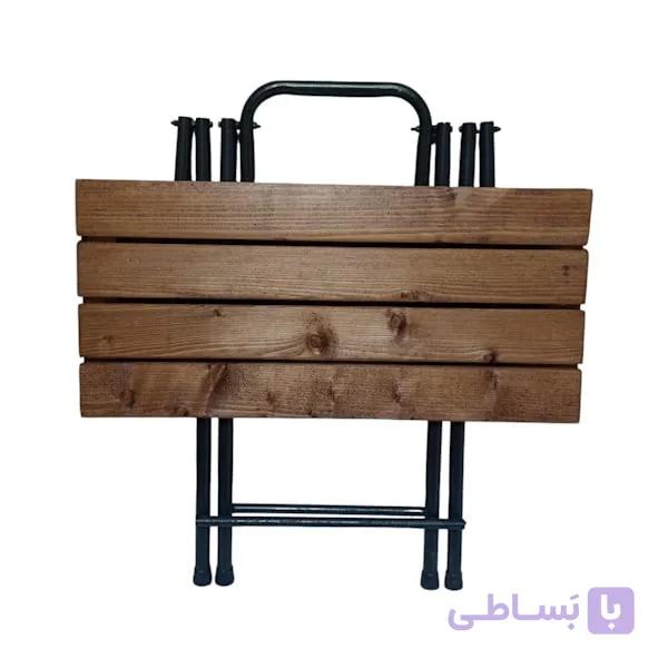 میز تاشو سفری مدل چوبی کتابی سایز 75 — تصویر 1
