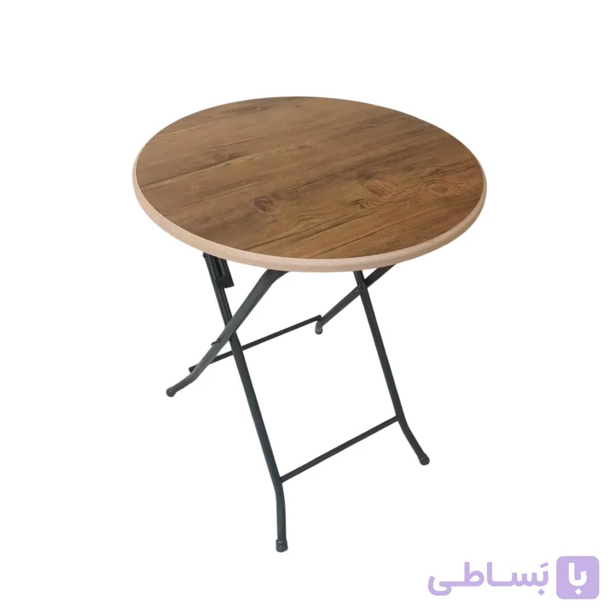 میز تاشو سفری مدل چوب MDF گرد — تصویر 1