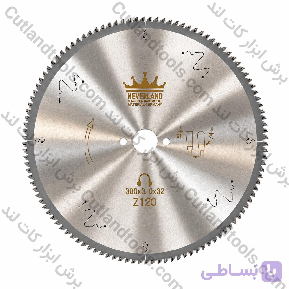 صفحه برش الماسه آلومینیوم‌بر و PVC بر نورلند | NEVERLAND ‎300×3.0×2.2×32×120T — تصویر 1