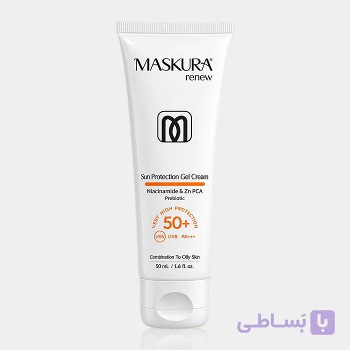 کرم ژل ضد آفتاب پوست چرب ماسکورا Maskura renew Sun Protection Gel Cream For Combination & Oily Skin 50ml — تصویر 1