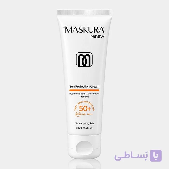 کرم ضد آفتاب پوست نرمال تا خشک ماسکورا Maskura renew Sun Protection Cream For Normal to Dry Skin 50ml — تصویر 1
