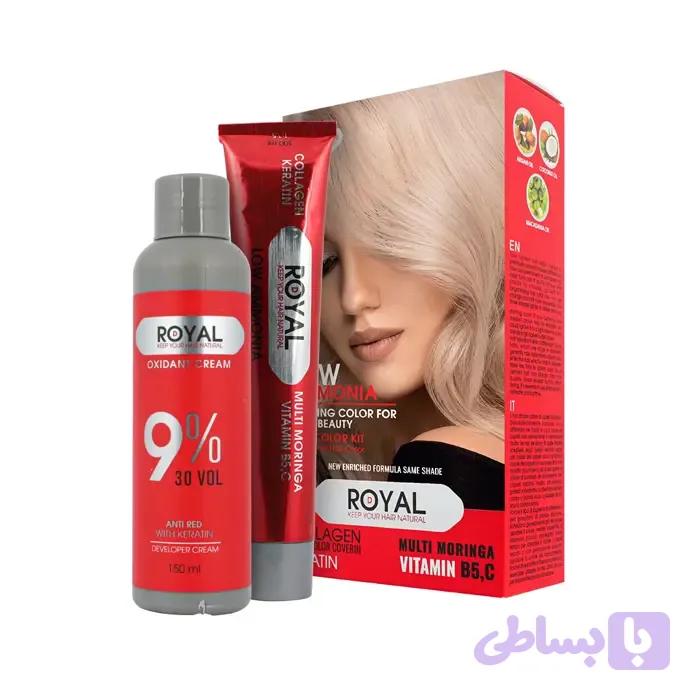 کیت رنگ مو صدفی رویال کد 90.02