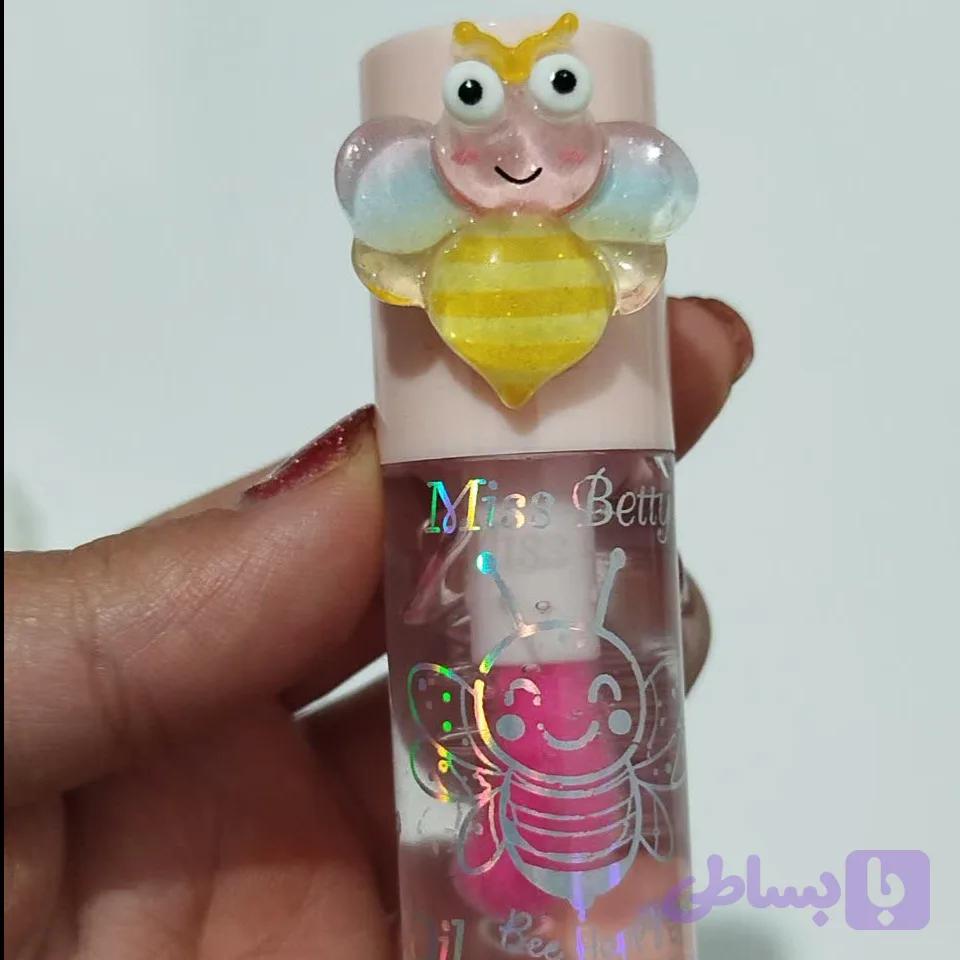 برق لب طرح زنبور 🐝💖✨ — تصویر 1