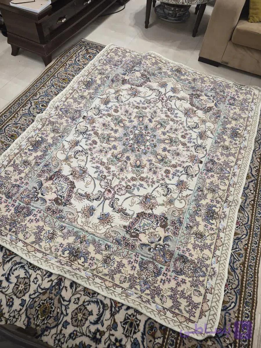 روفرشی یزدی مخمل طرح خطیبی . ۳متری — تصویر 1