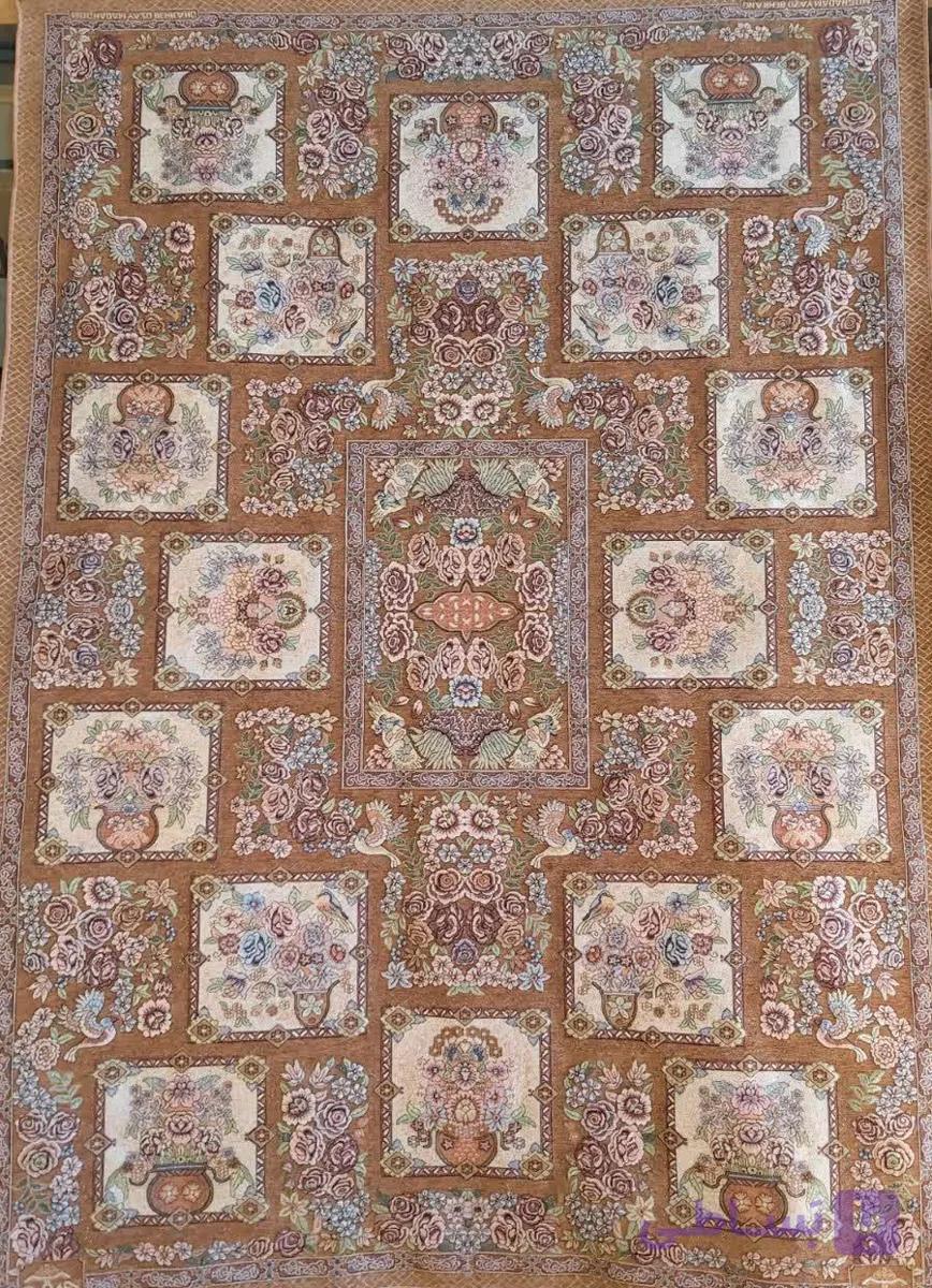 روفرشی سنتی یزدی مخمل زرکدار ۶متری.طرح کیمیا — تصویر 1