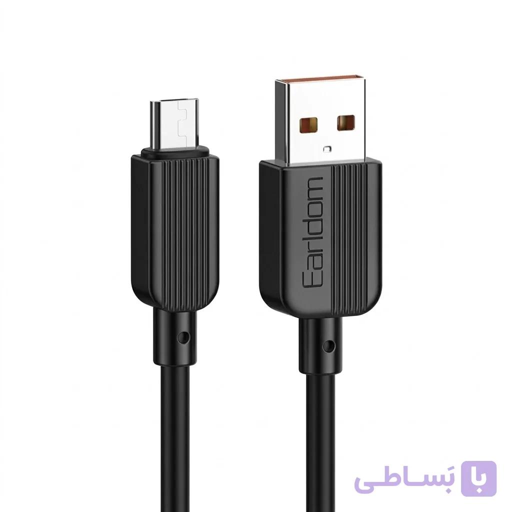 کابل شارژ فست میکرو USB ارلدام EC-183M | طول ۱ متر, ۲.۴ آمپر — تصویر 1