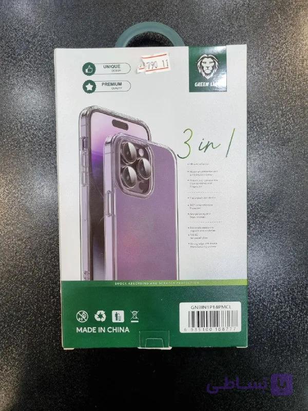 پکیج سه عددی قاب گلس صفحه و لنز iphone 14 pro max — تصویر 1