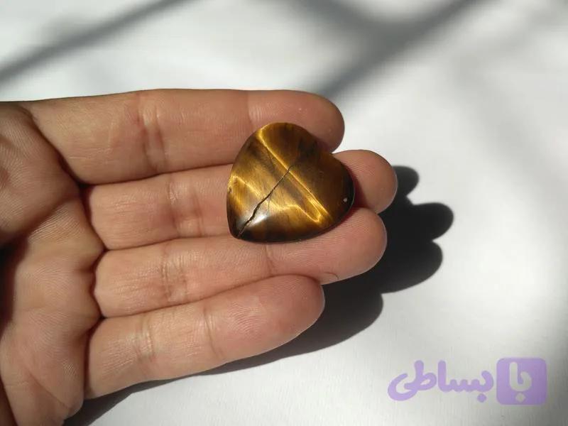 سنگ قلبی چشم ببر (کد4023) — تصویر 1