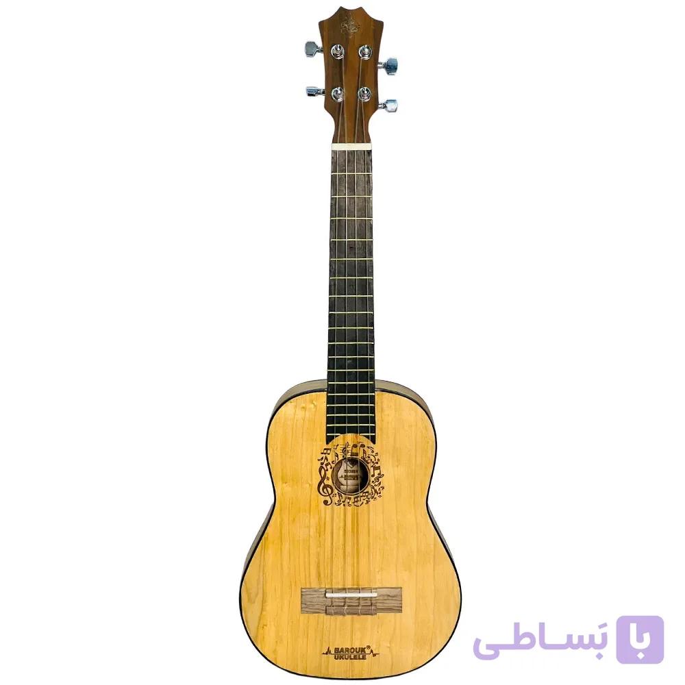 گیتار یوکللی دست‌ساز | طرح نت موسیقی | چوب گردو — تصویر 1