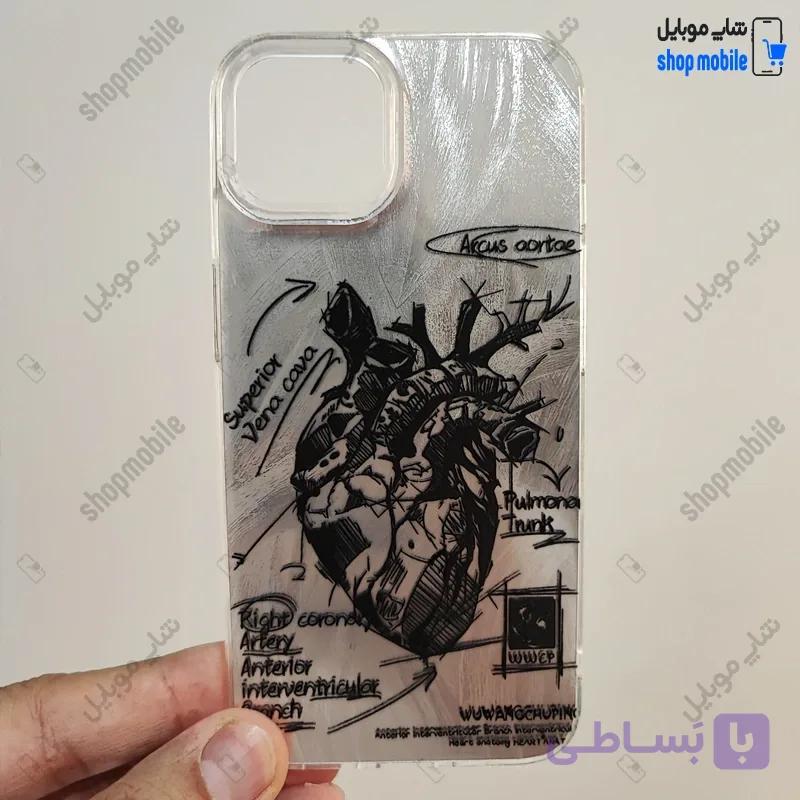 قاب گوشی آیفون 11 پرو (کاور IMD براش طرح آناتومی قلب Silver) — تصویر 1