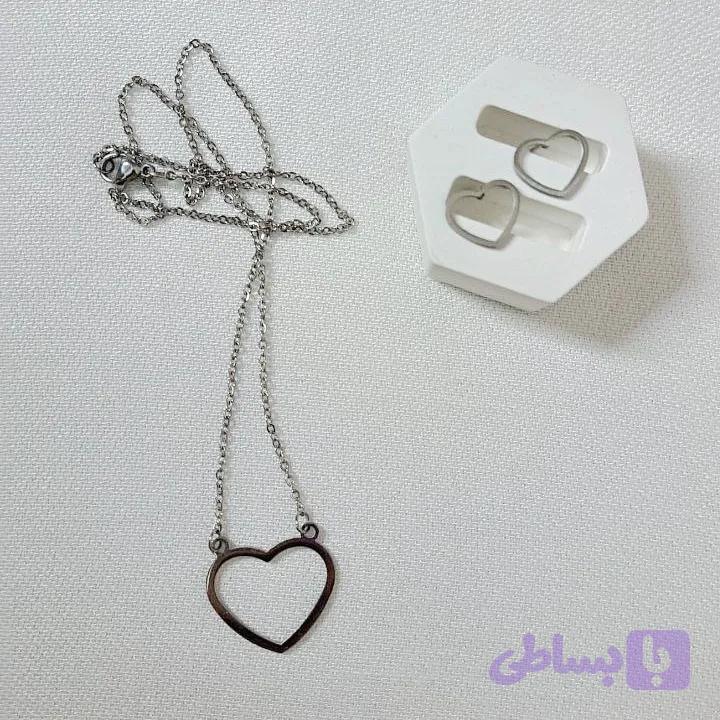 نیم ست قلب استیل