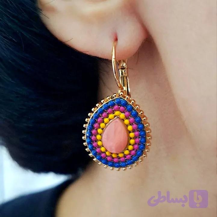گوشواره آویز طرح سنتی (کد ZRSHG)