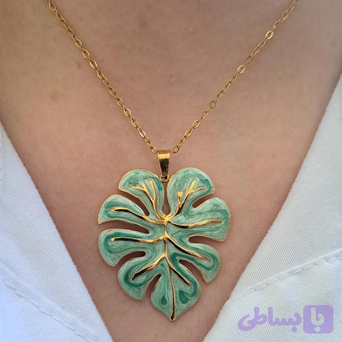 گردنبند برگ انجیری (کد OGV28)