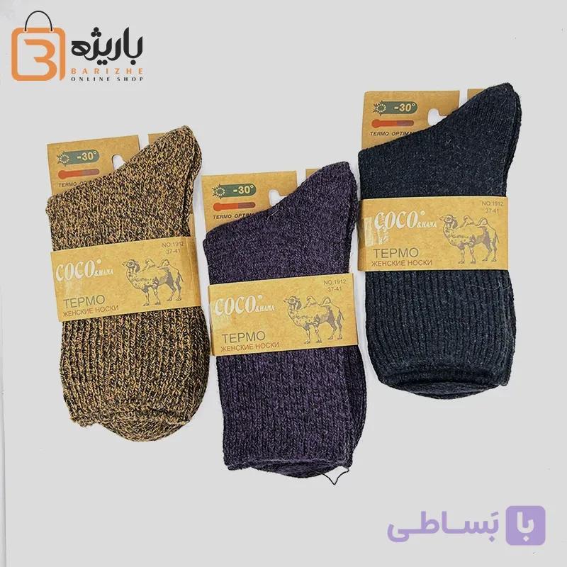 چوراب پشمی ساقدار زنانه کبریتی — تصویر 1