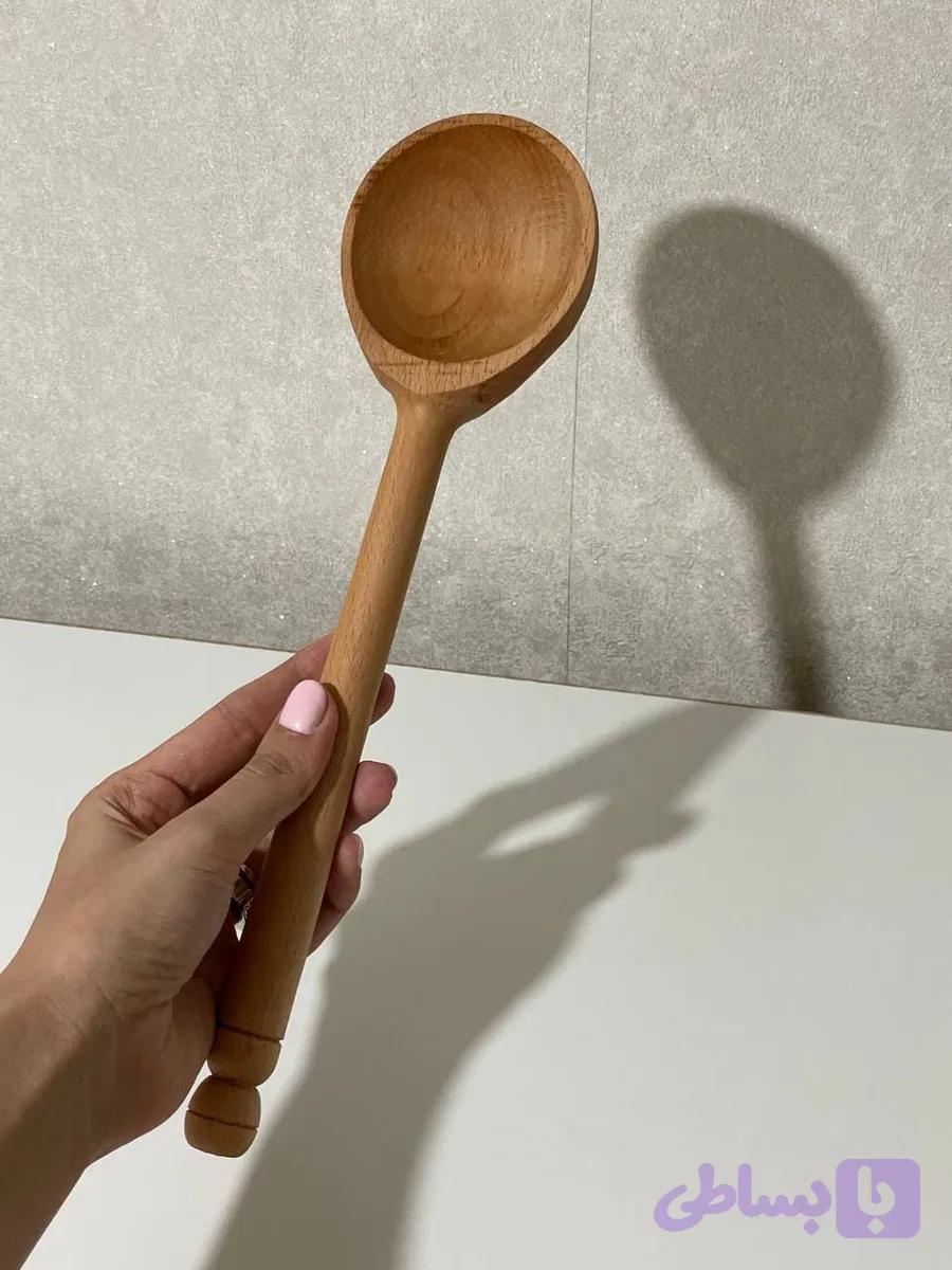 ملاقه چوبی خراطی کوچک 805 — تصویر 1