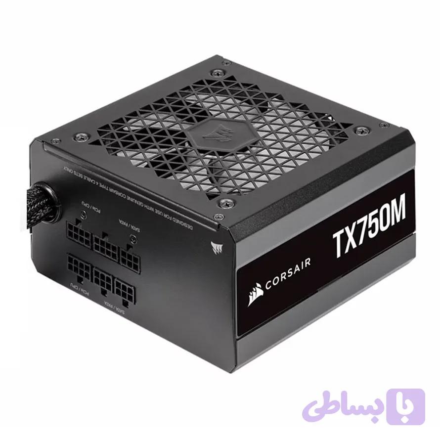 پاور 750 وات کورسیر TX750M Gold Semi ModularCorsair TX750M 750W Gold Semi Modular Power Supply