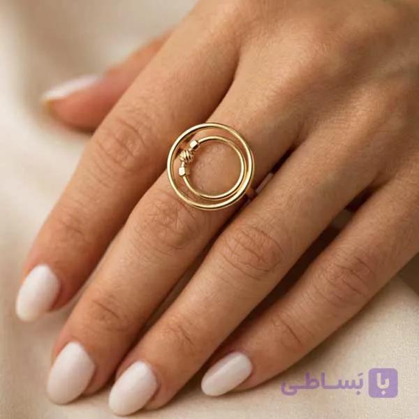 انگشتر طلا طرح دایره | نماد توازن و مدرنیته