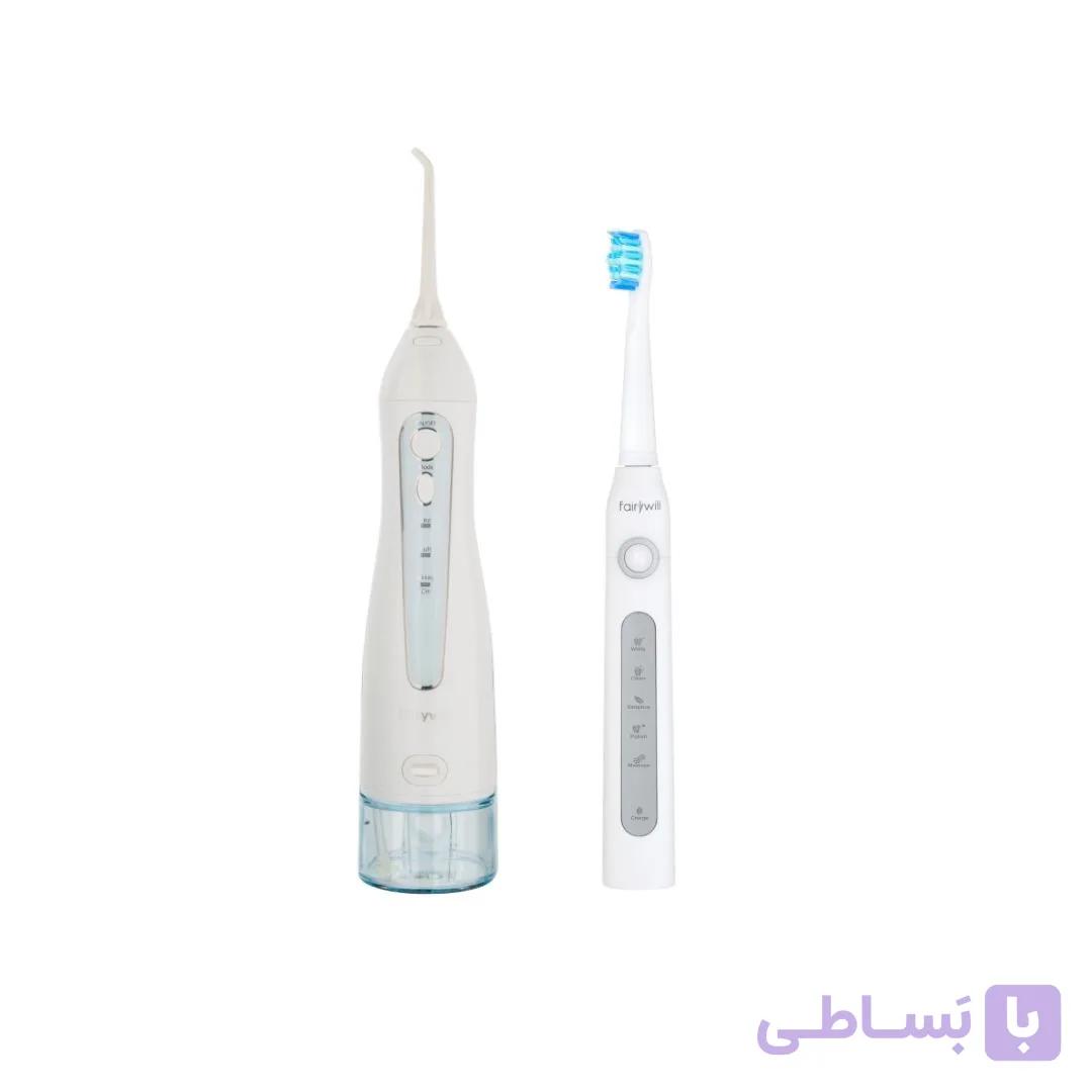 دستگاه واتر جت شست و شوی دهان و دندان فیری ویل مدل 5075020E به همراه مسواک برقی — تصویر 1
