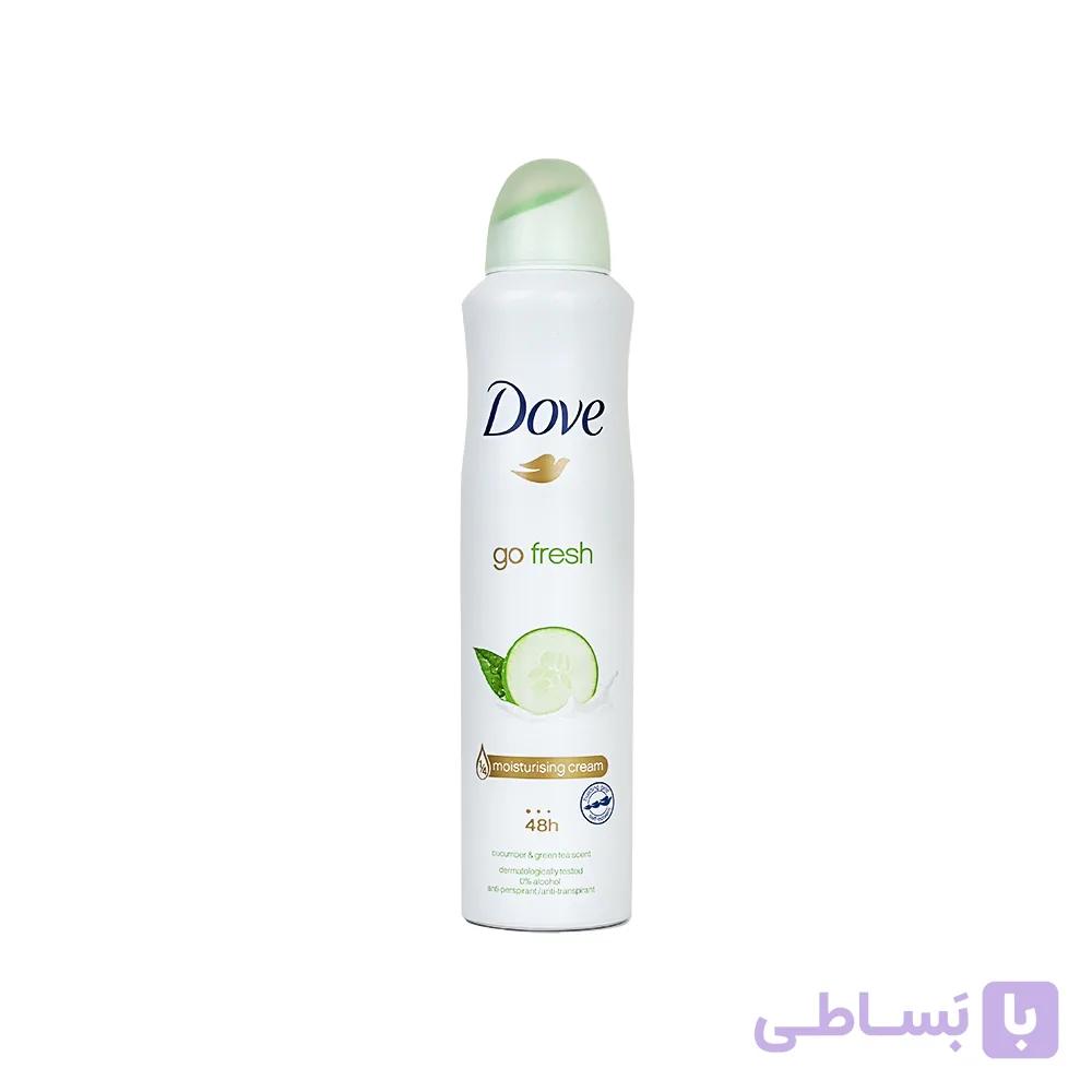 اسپری ضد تعریق زنانه خیار داو مدل Cucumber & green tea حجم 250 میلی لیتر