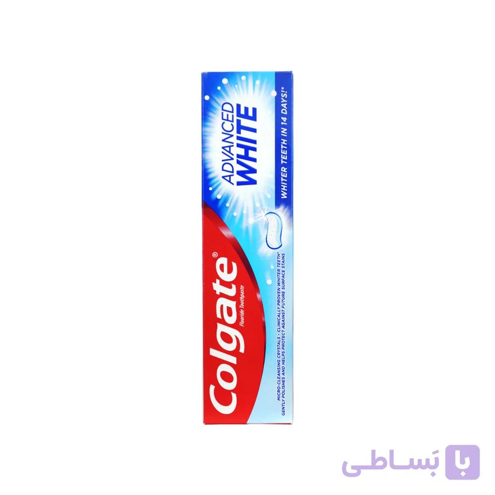 خمیردندان سفید کننده کلگیت مدل Advanced White حجم 100 میلی لیتر